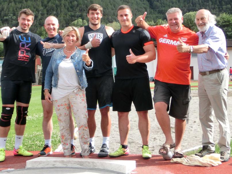 Deutsche Nationalmannschaft im Kugelstoßen holt letzten Schliff in Latsch für die bevorstehende WM