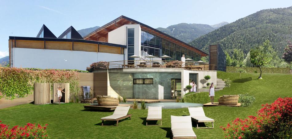 Nuovo giardino-sauna con sauna interrata
