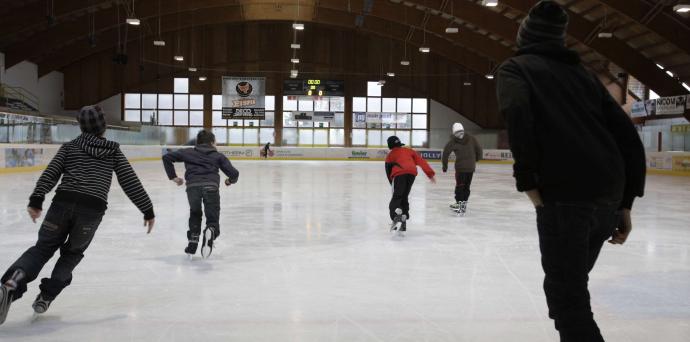 Ice skating at the IceForum Laces